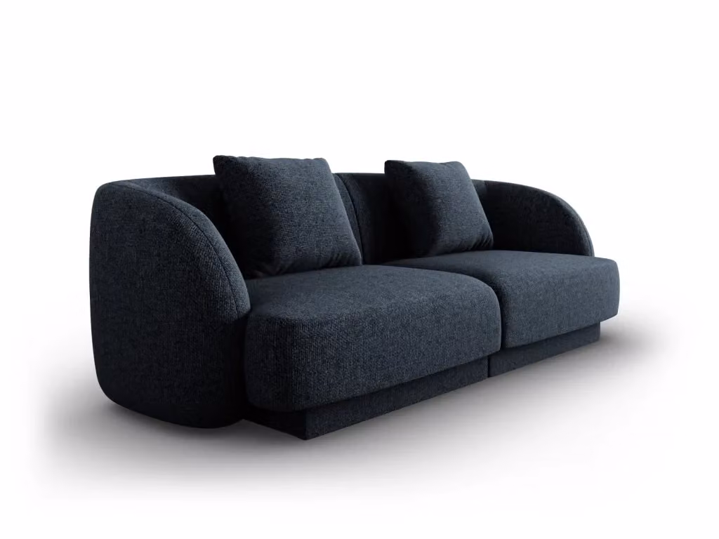 Divano 2 posti Tulum di Cosmopolitan Design in ciniglia blu reale L: 180 cm, P: 70 cm, H: 80 cm – 2