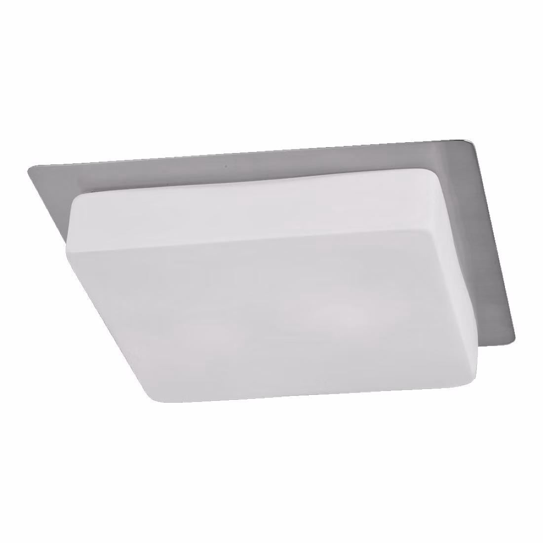 Plafoniera NIZZA 2xE27/40W, bianco/nickel satinato/opal L: 330, L: 80, H: 330, attacco E27, dimmerabile