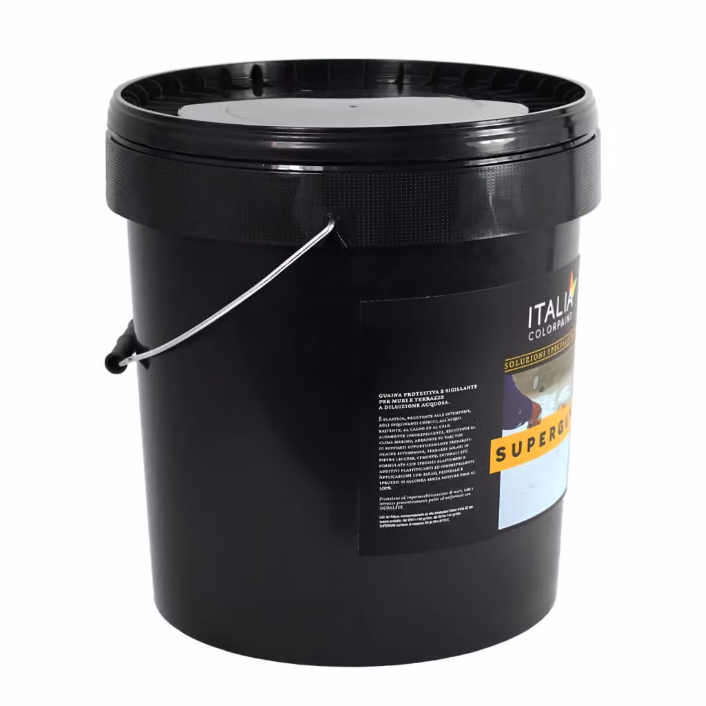 Guaina impermeabilizzante elastomerica fibrata Italia Colorpaint Supergum bianco 20 kg – 2