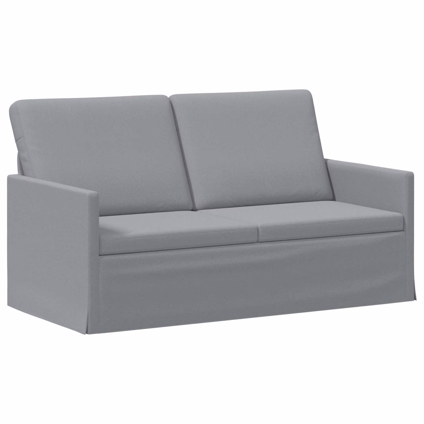 vidaXL Divano a 2 posti moderno in tessuto Grigio con struttura in metallo L/P/H: 150 x 81 x 82 cm