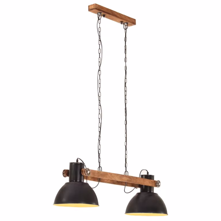 The Living Store Lampada a sospensione stile industriale 25 W Nero 109 cm E27
