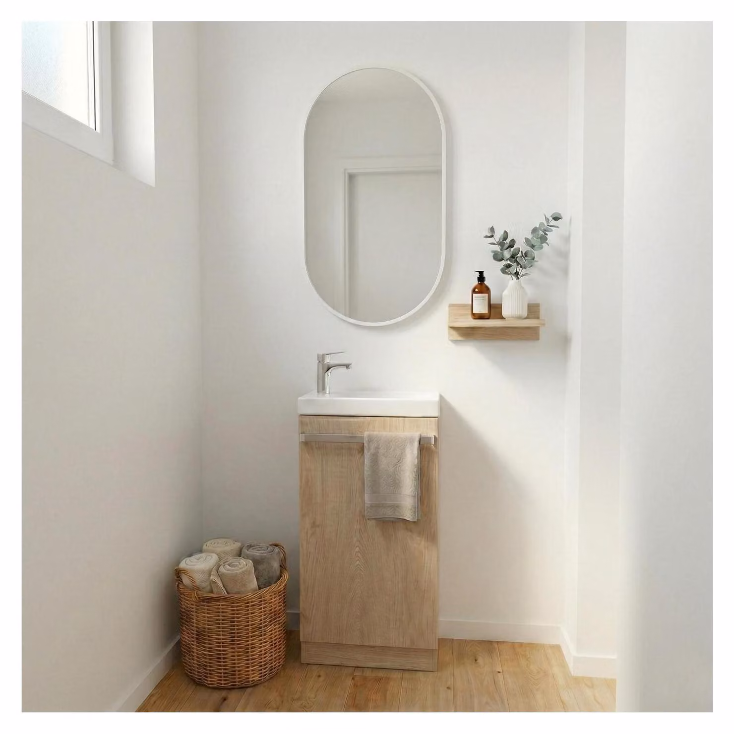 Mobile lavabo + lavabo + specchio JOHANN