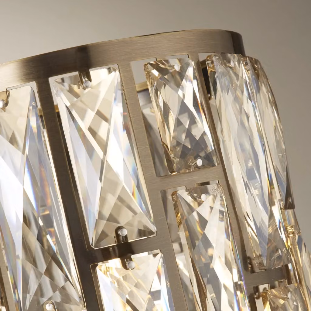 Lampada da Scrivania Classica Searchlight in Ottone e Vetro Trasparente con Attacco E14 – 2