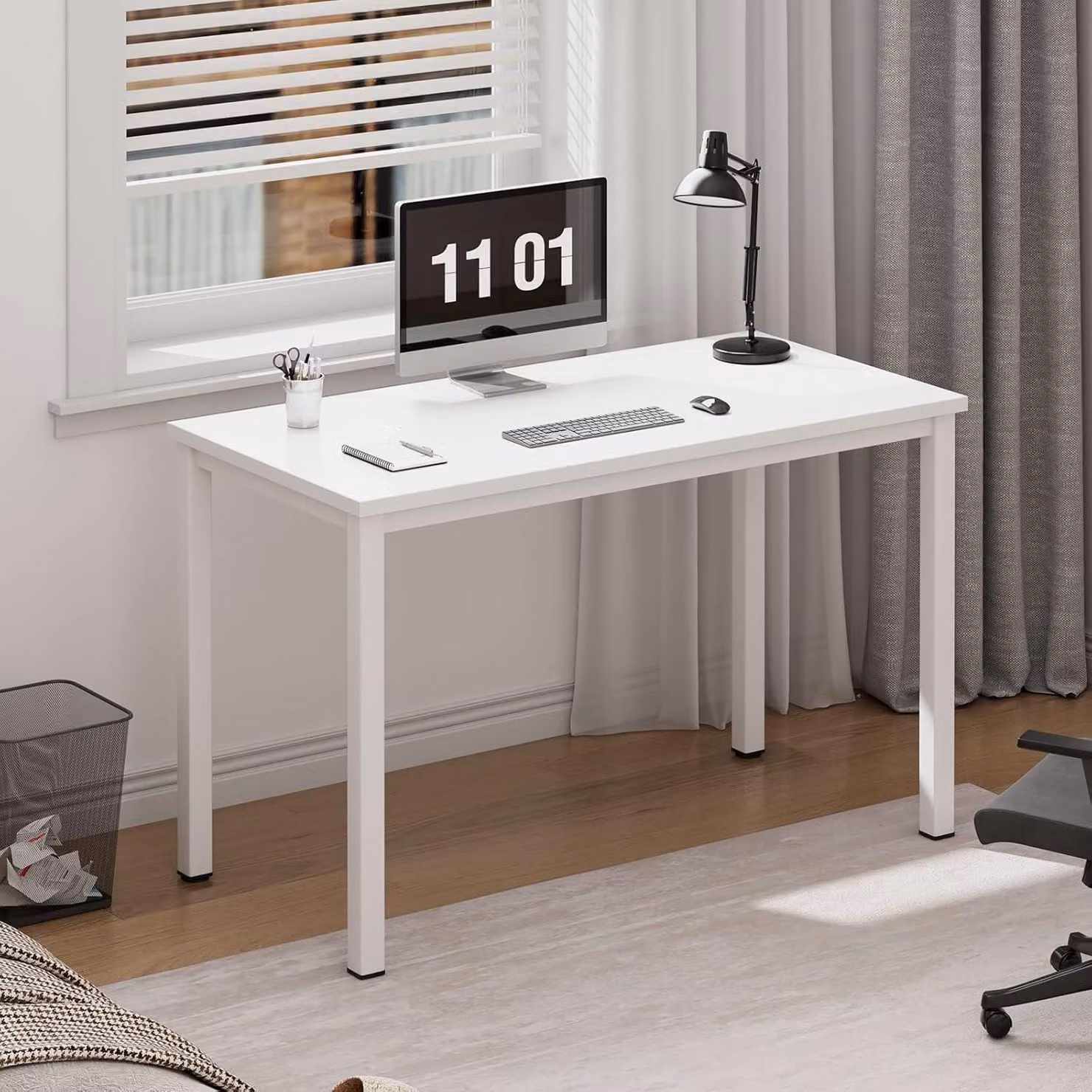 Scrivania per computer piccola 80x40cm Bianco Scrivania per ufficio Casa Ufficio