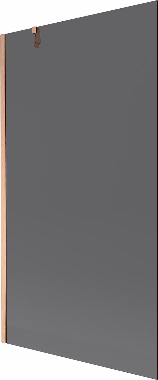 Mexen Next paravento da vasca da bagno a 1 anta 100 x 150 cm, grafite, rame spazzolato - 895-100-000-00-40-65