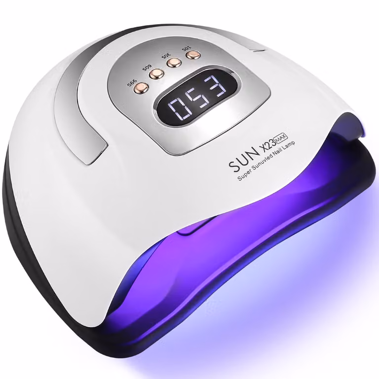 lampada UV LED per unghie da 380W con 81 LED, sensore automatico, 4 timer, display LCD, asciugatore professionale per unghie in gel, salone, casa