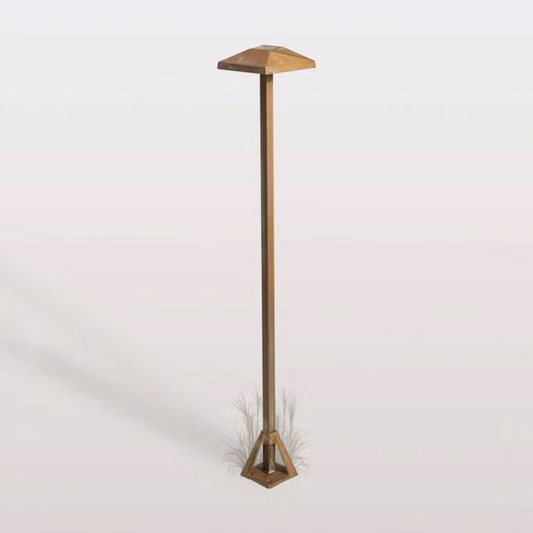 Moretti Luce Lampioncino da giardino Aura Edge, Bronzo / Ottone antico, Ottone, Campagna / Rustiche, Lampada LED da esterni