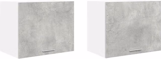 Set di 2 pensili moderni da cucina con ampio spazio di archiviazione 50 x 31 x 40 cm in legno grigio cemento 02_0053200