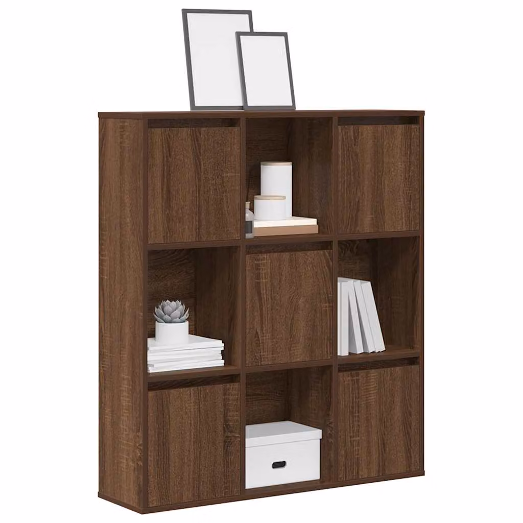 Libreria moderna vidaXL in legno e MDF, colore marrone, L 89 cm x P 24 cm x H 101,5 cm