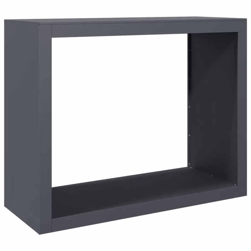 vidaXL Rastrelliera per Legna da Ardere in Acciaio Antracite L: 100 cm, P: 40 cm, H: 80 cm – 2