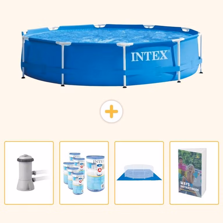 Piscina autoportante rettangolare - 366x76 cm - 5 pezzi - SCB119