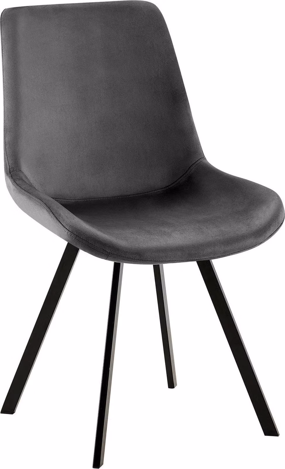 Sedia da pranzo in velluto - Sedia girevole - Seduta confortevole | Colore: grigio scuro