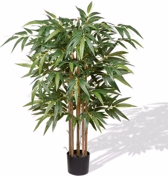 Pianta di Bambù Artificiale, Grande Pianta d'Arte, Grande Albero d'Arte, 120CM Pianta d'Arte Artificiale con 576 Foglie