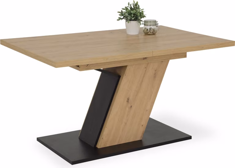 Tavolo da pranzo Jeanette in rovere Artisan, allungabile con guida sincronizzata - da 140 a 180 cm