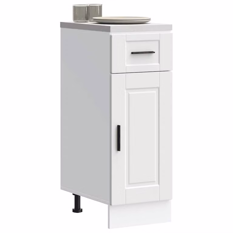 Base da cucina moderna vidaXL in legno bianco opaco L: 46 cm, P: 30 cm, H: 81,5 cm