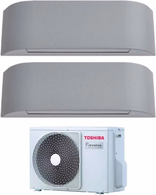 Condizionatore Dual Split Toshiba Haori 13+16 (12+15) Grigio con Wi-Fi Integrato e Controllo via App