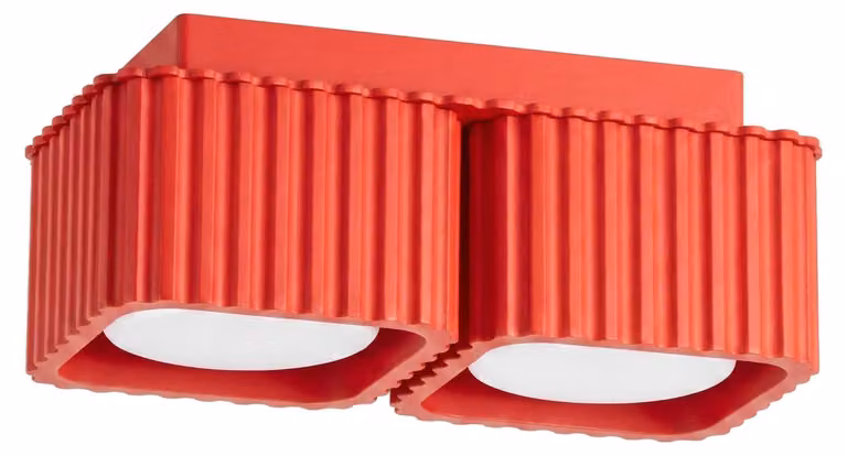 Plafoniera RIFF 2 rossa Gx53 2xGx53 10W alluminio 8x10x20,5cm Sollux Lighting
