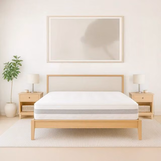 Materasso matrimoniale The White Stone in waterfoam bianco, antibatterico e arrotolabile, L: 160 cm, P: 200 cm, H: 20 cm