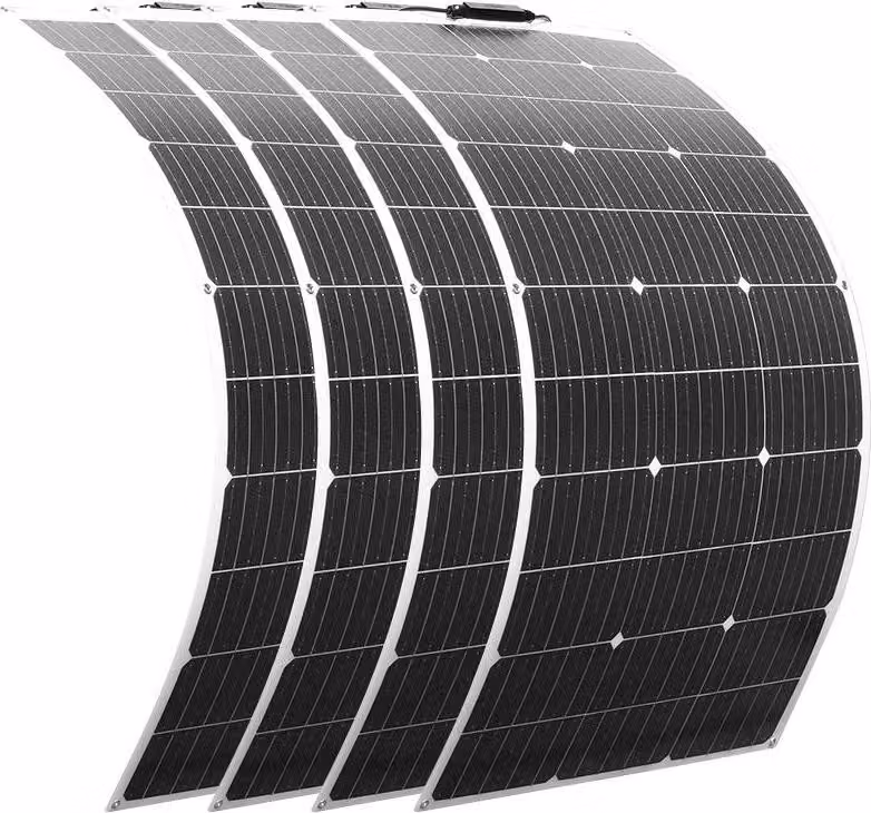 Pannelli solari flessibili, potenza di 100W, ideali per camper e imbarcazioni, confezione da 4 pannelli da 100W