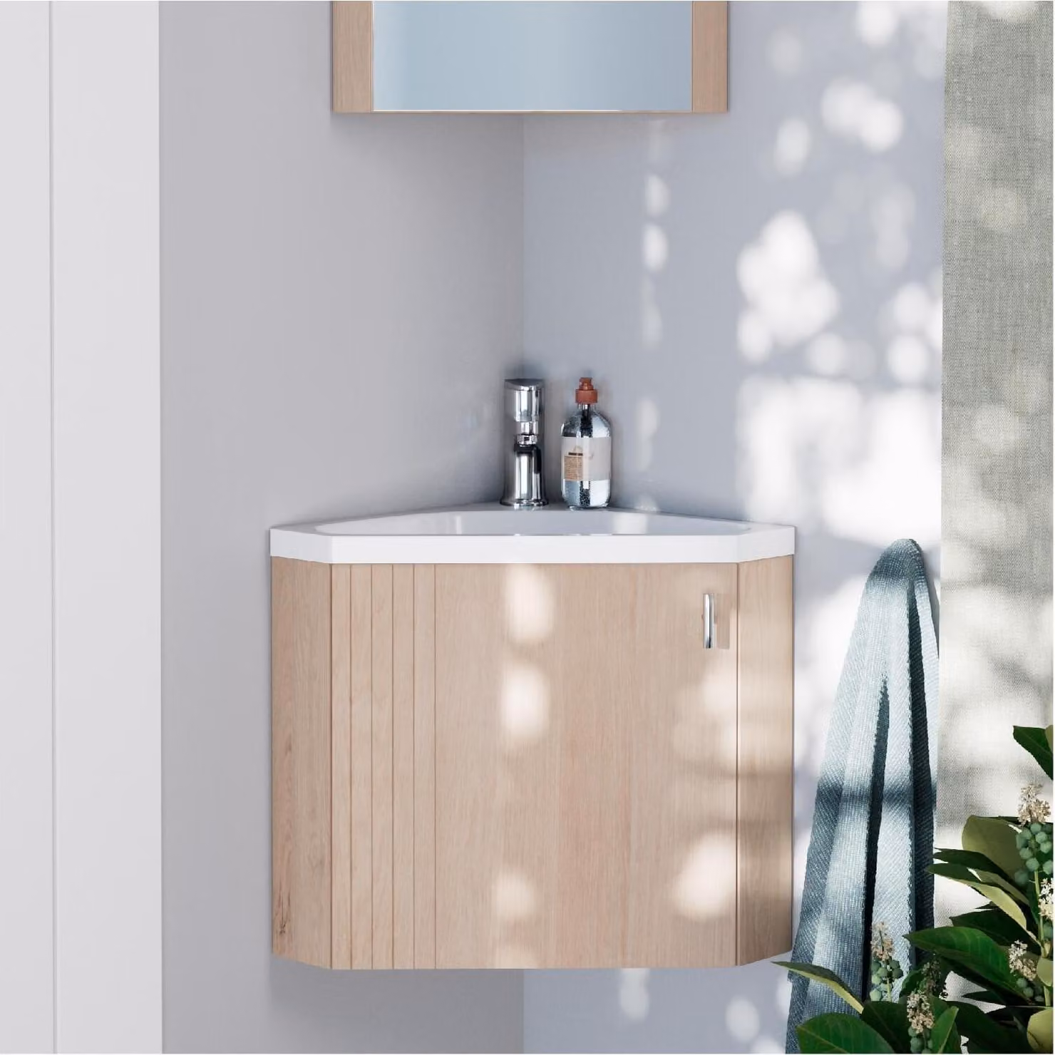 Mobile lavabo angolare KODA + set rubinetteria