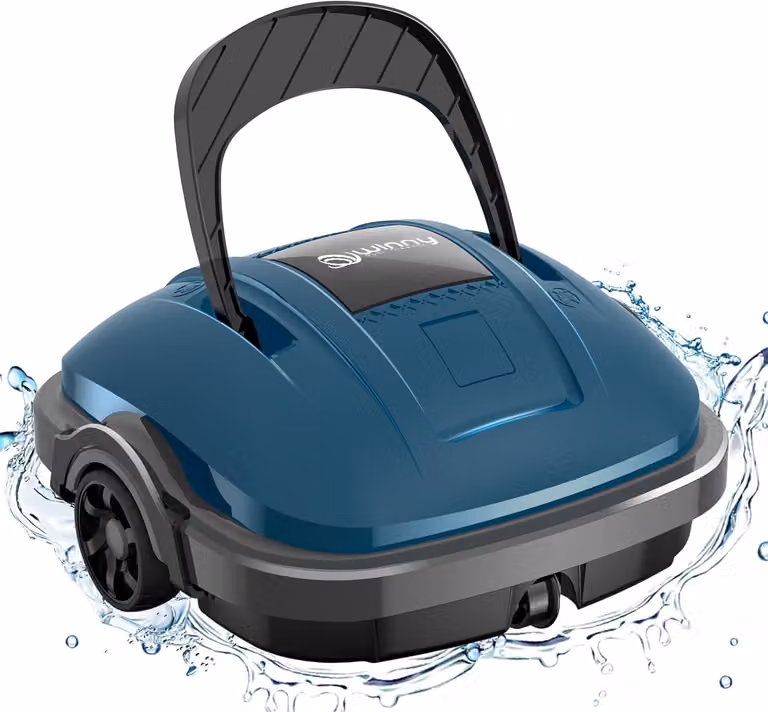 WINNY POOL CLEANER: Robot per la pulizia di piscine fuori terra, ideale per piscine fino a 80 m², robot per piscina wireless con doppio motore, dotato di funzione di parcheggio automatico. Robot per la pulizia della piscina