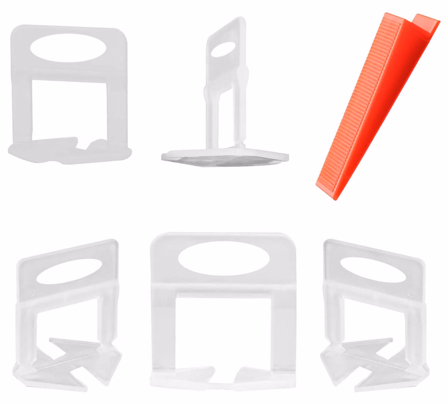 Sistema di livellamento piastrelle Distanziatori per piastrelle - 2 mm - 600 pezzi - Cunei riutilizzabili e pinza
