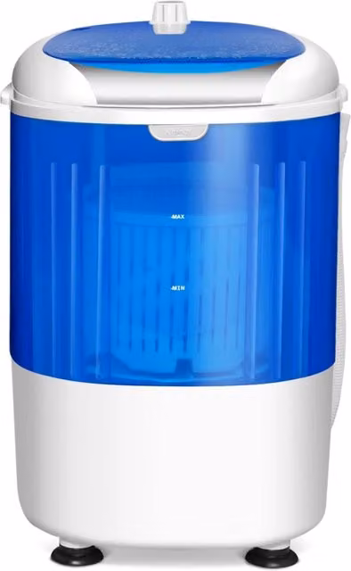 Mini lavatrice compatta Design Mania con centrifuga, modello top loader, Blu, L: 36 cm, P: 34 cm, H: 36 cm
