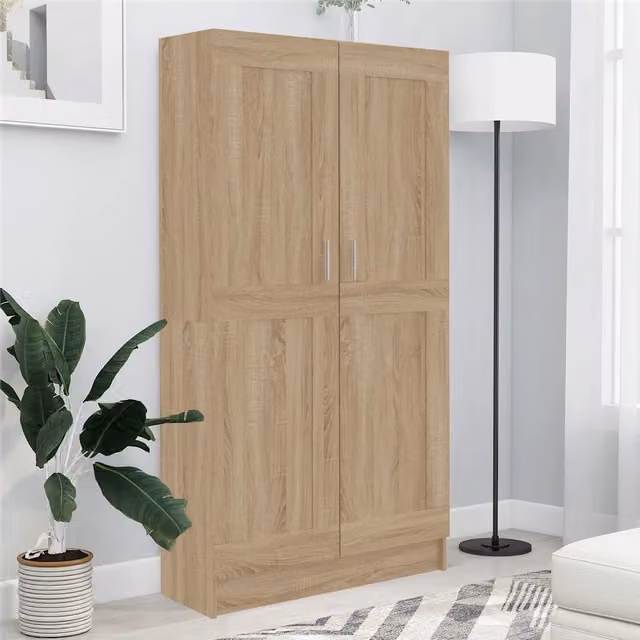 Libreria MERCATOXL in Legno Multistrato e MDF Marrone, L 82,5 cm x P 30,5 cm x H 150 cm