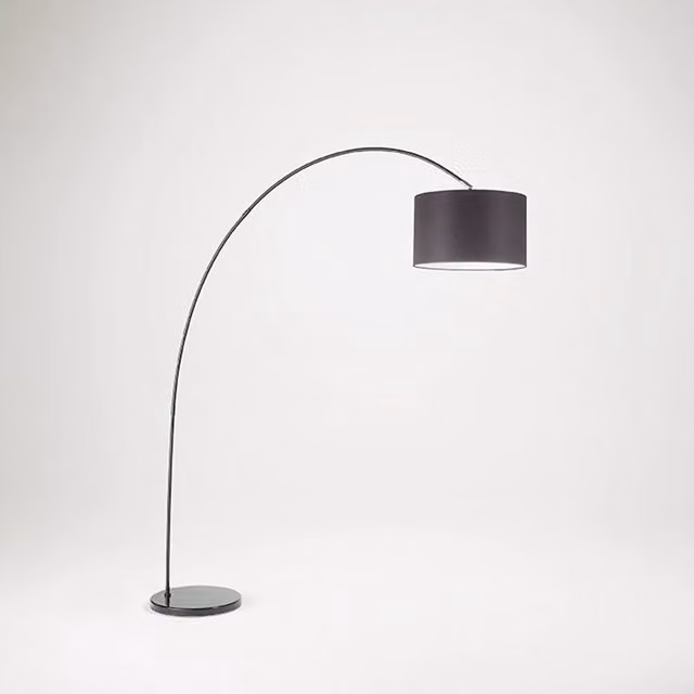 Piantana Contemporanea Callisto Metallo Nero Tessuto 1 Luce E27