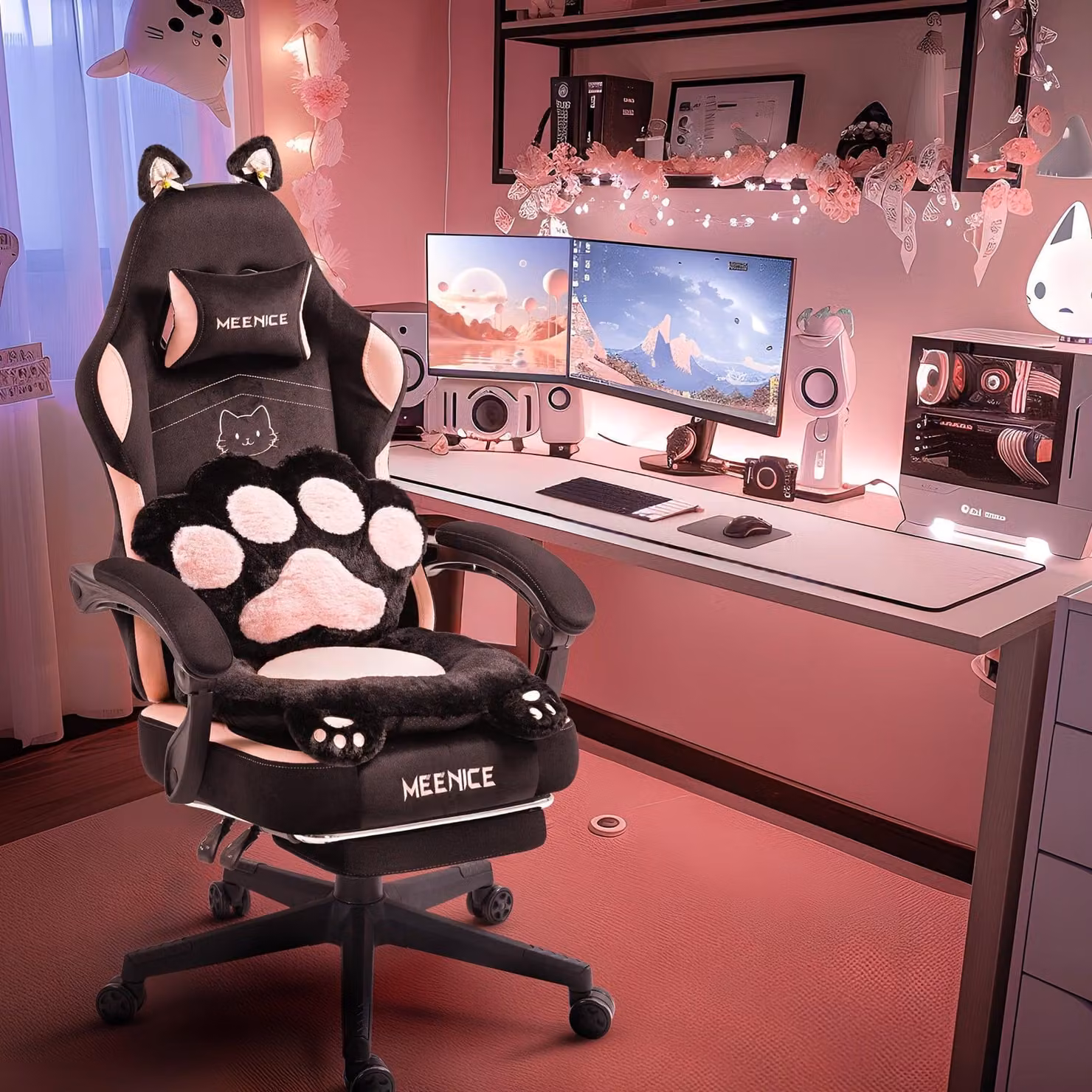 Sedia da gaming - Sedia da ufficio - Sedia per videogiochi - Sedia da ufficio - Sedia per computer - Design ergonomico