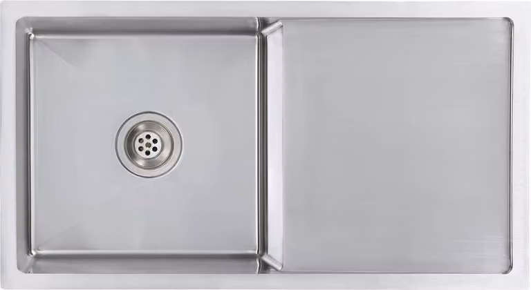 Lavello da Cucina Lavorato a Mano in Acciaio Inox