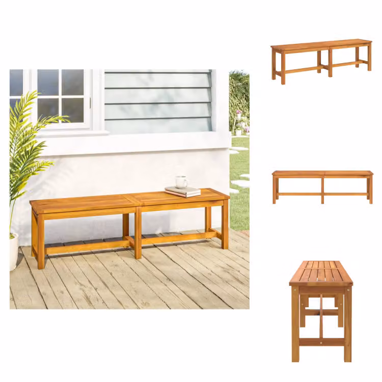 vidaXL Panca da giardino 150x35x45 cm in legno massiccio di acacia - Panche da giardino