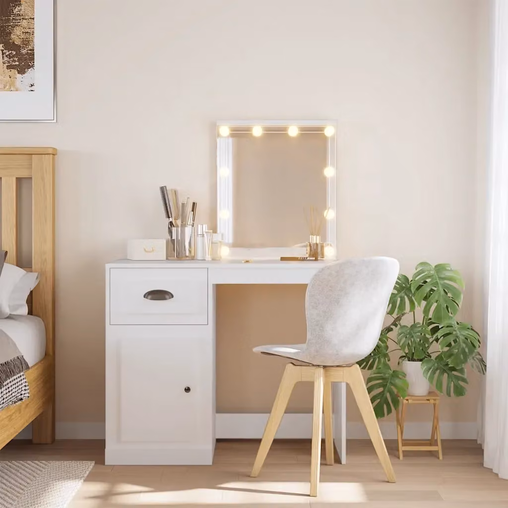 Toeletta Hollywood con Luci LED Bianca L: 90 cm, P: 42 cm, H: 132,5 cm – 2