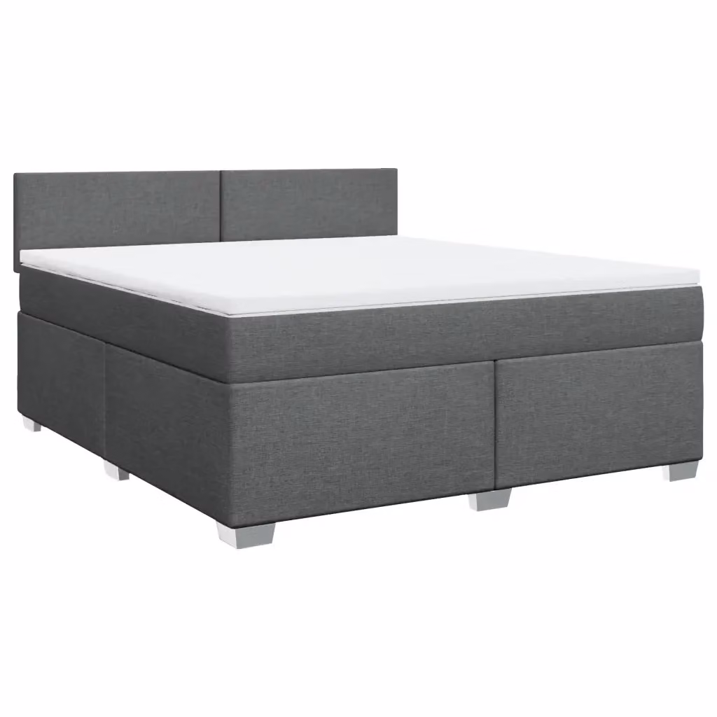 Letto Ibrido con Giroletto a Molle e Materasso vidaXL, Grigio e Bianco, L/P: 180 x 200 cm – 2