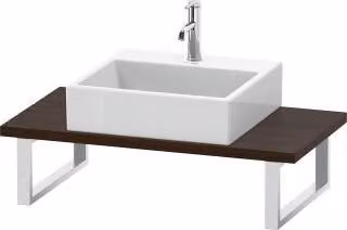 Duravit Console Compact L-Cube 80-200x48cm, 1 AS, spessore 3cm, noce, cotto.