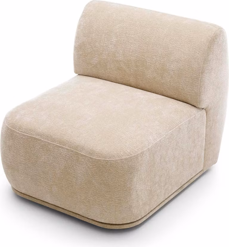 FURNLUX Divano modulare Nobo Beige 76cm / Colore principale: Beige / Dimensioni: 76 x 75 x 97 cm