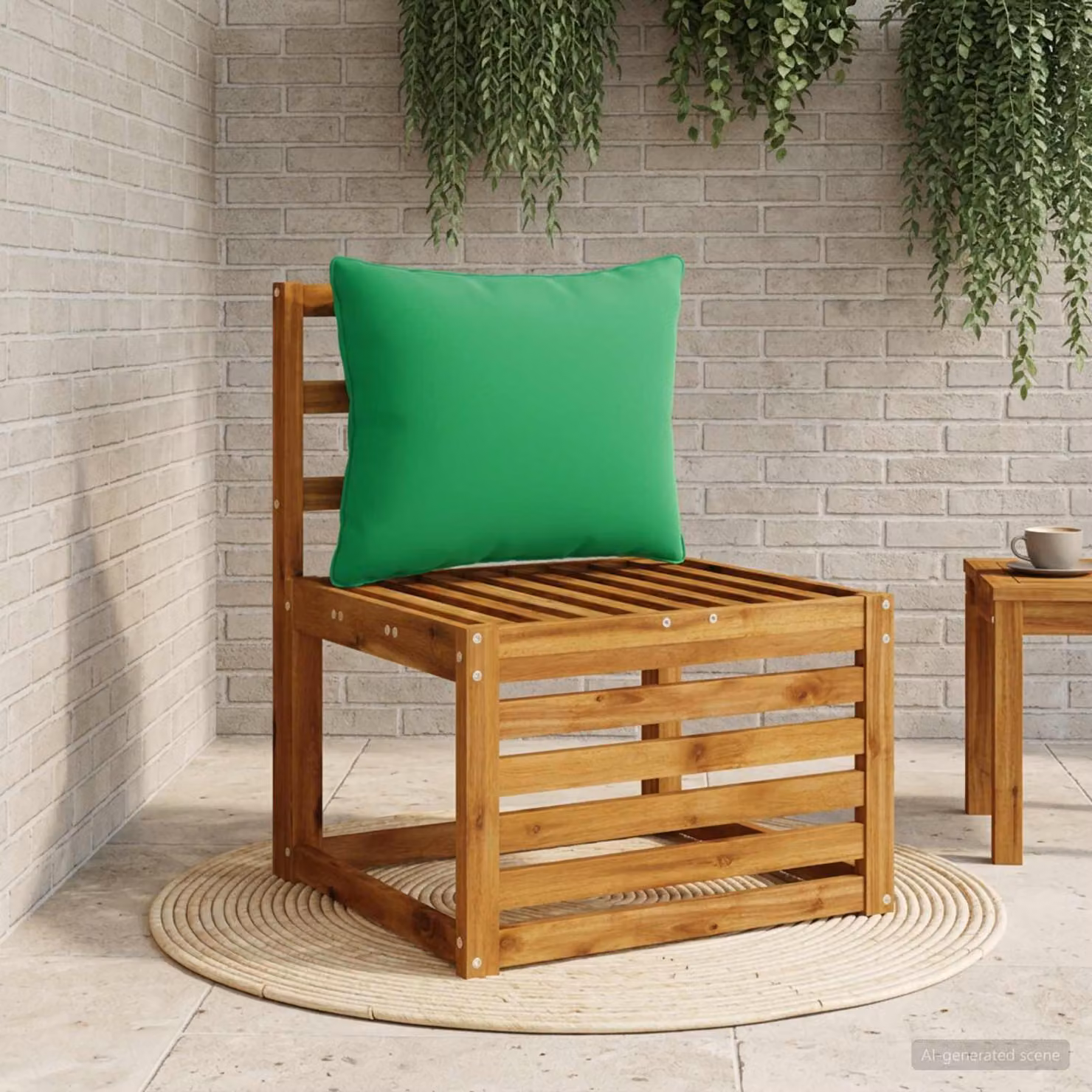 Cuscino per schiena vidaXL PUTTEN in poliestere verde con rivestimento rimovibile e lavabile in lavatrice