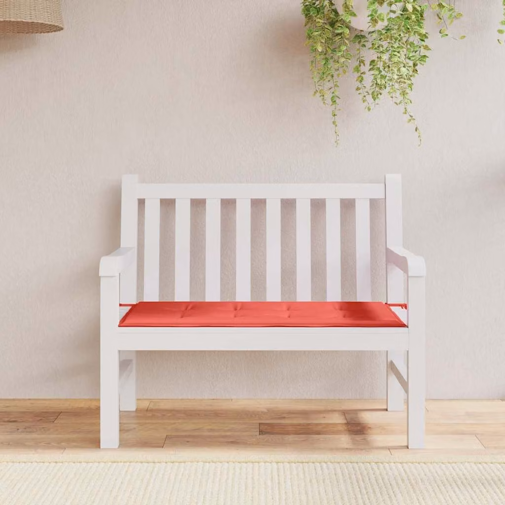 vidaXL Cuscino per Panca Rosso in Tessuto Oxford Idrorepellente e Traspirante L: 100 cm, P: 50 cm, H: 3 cm