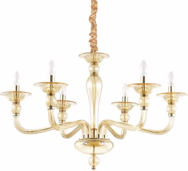 Lampada A Sospensione Danieli Sp6 Ambra Ideal-Lux