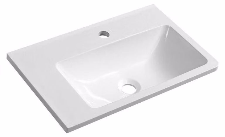 Sapho Arana - Lavabo 560x110x350 mm, senza sfioratore, foro per rubinetto, bianco AN055