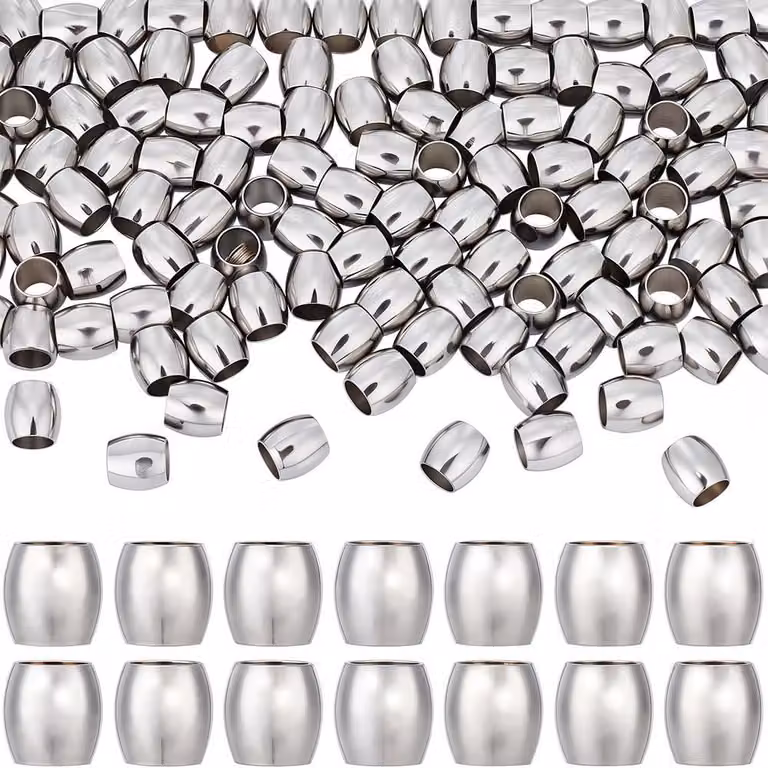 120 distanziatori in acciaio inossidabile da 6x6 mm per la creazione di gioielli fai-da-te