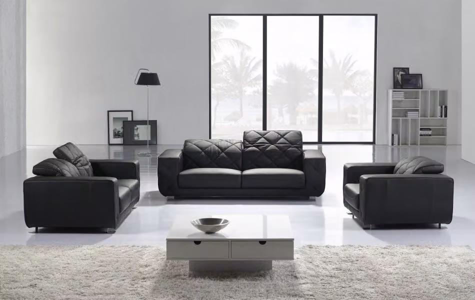 Ledersofa Sofagarnitur 3+2+1 Sitzer Set Garnitur Polstersofa Couch Designersofa