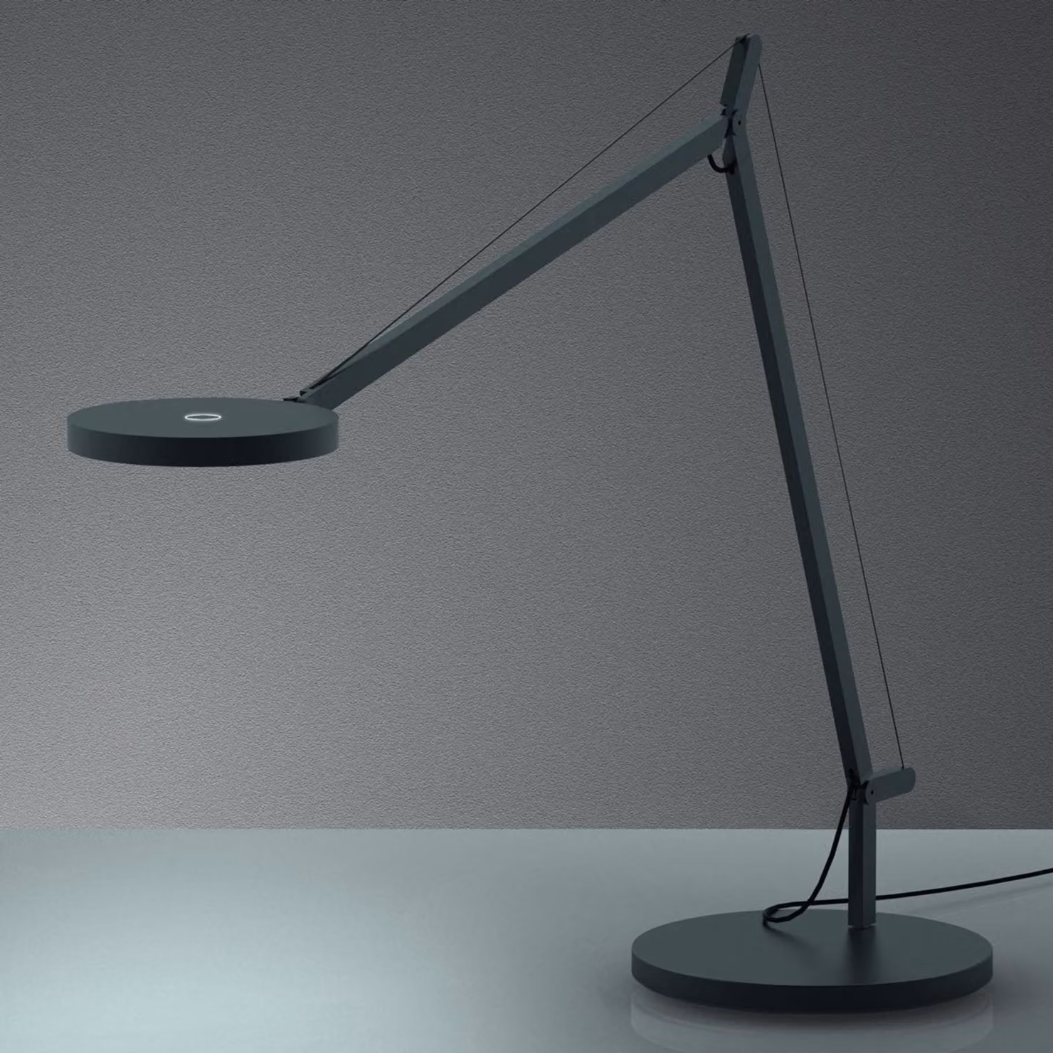 Artemide Lampada da scrivania Demetra, dimmerabile, Nero, Studio / Ufficio, Alluminio, Design, Lampada da tavolo