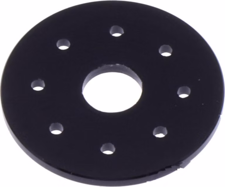 Rondella piatta per bullone JMP M6, alluminio, nera, anodizzata, forata, 60%