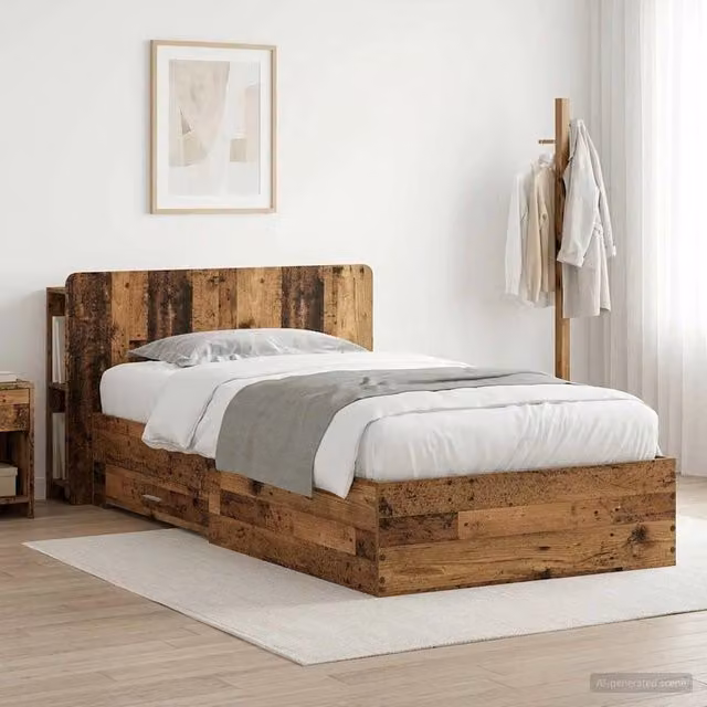 Telaio del letto con storage Legno antico 80 x 200 cm 3433705