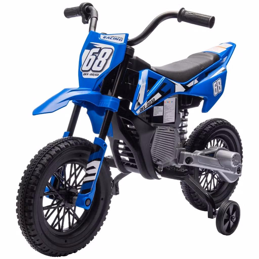 Motocicletta Elettrica per Bambini Minimal 12V Blu con Batteria Ricaricabile e Luci e Suoni – 2