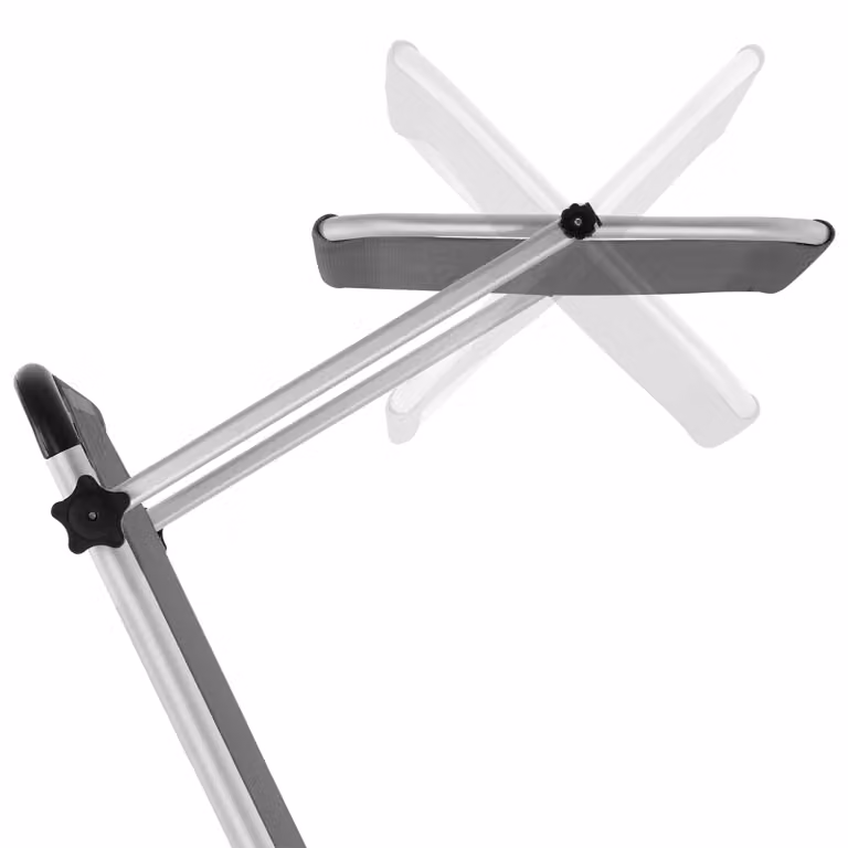 Lettino da giardino TecTake in alluminio grigio con parasole e poggiatesta regolabile L: 120 cm, P: 60,5 cm, H: 111 cm
