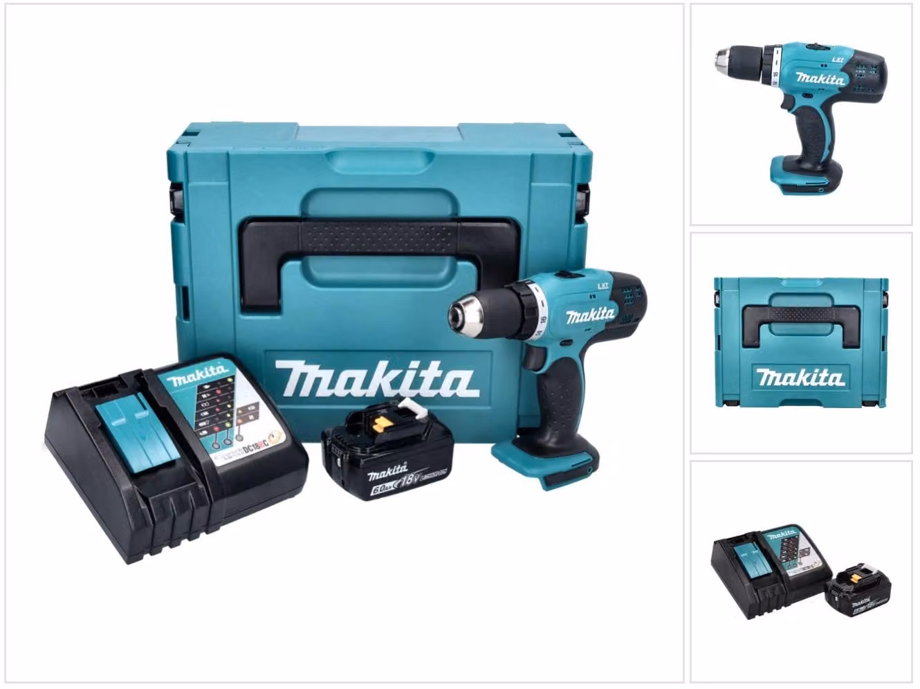 Makita DDF 453 RG1J Trapano a batteria 18 V 42 Nm + 1x batteria 6,0 Ah + caricabatterie + Makpac