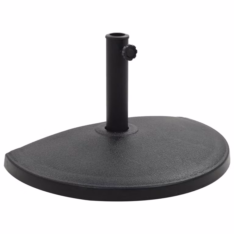 The Living Store Ombrellone base semicircolare 15 kg Poliresina nera