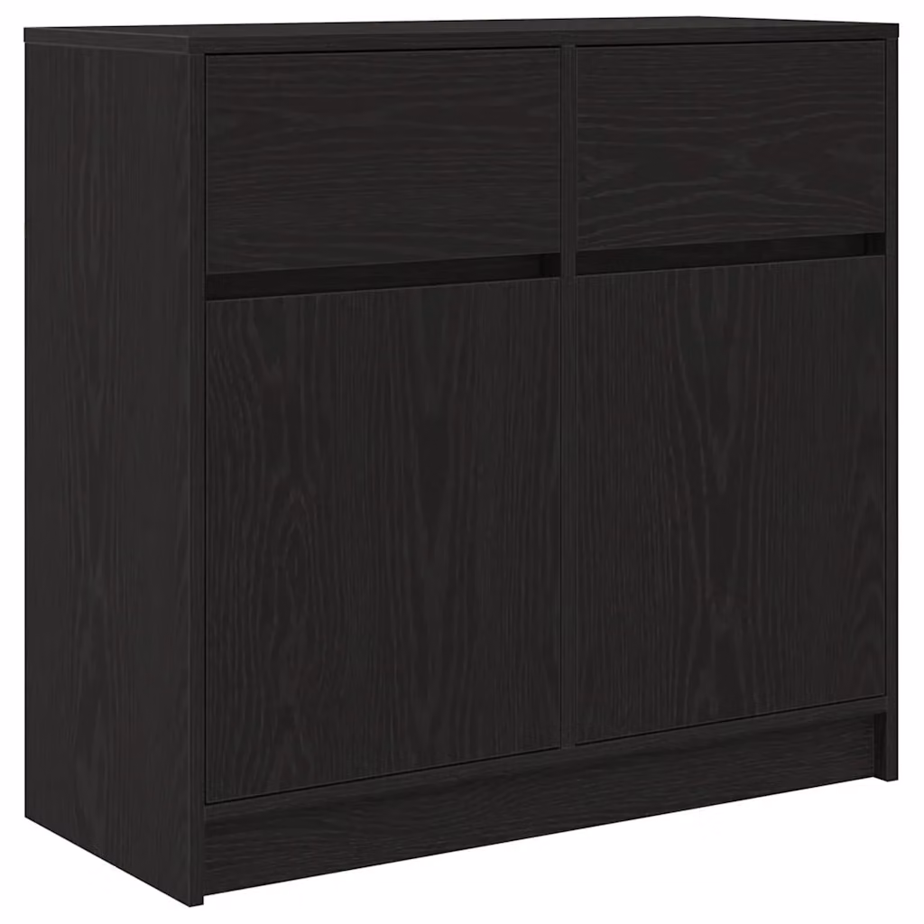 Credenza Design Mania con Cassetto in Legno Multistrato Nero, L: 80 cm, P: 34 cm, H: 76 cm – 2